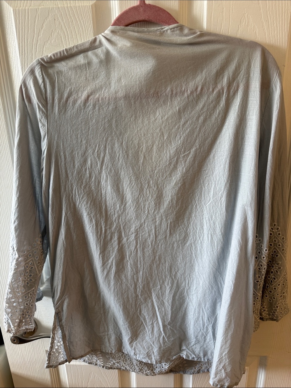 Ruby Rd. Light Gray Embellished Peasant Tunic - Picture 6 of 6